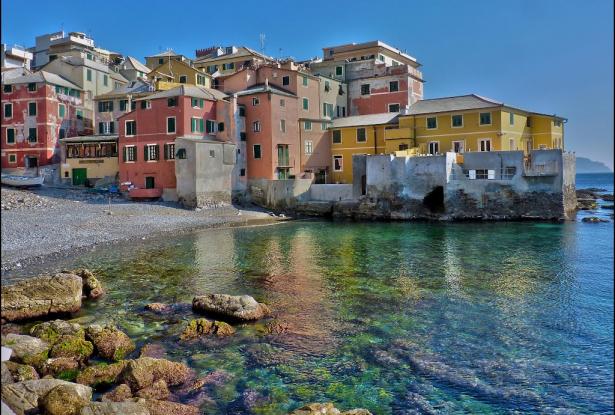 Small fisher-village in Genoa called Boccadasse Boccadasse in Genoa