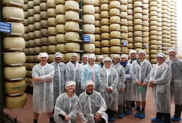 Visiting a parmesan factory near Parma Hiking in Italy