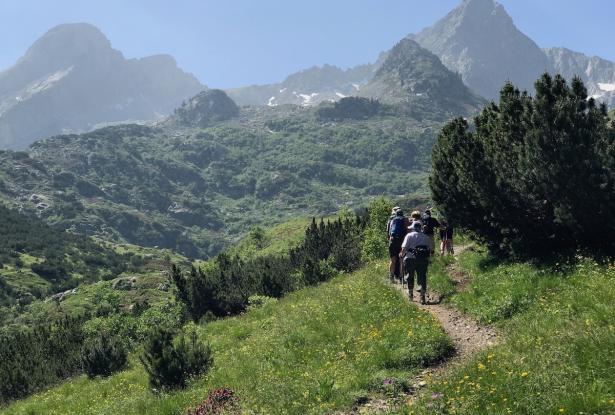 Hiking in fabulous alpine scenery Hiking in Italy