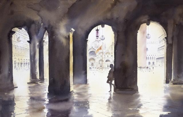 Venice will always have a place in our hearts, the city of love and romance. This painting of my wife Susan is one of my favourites.