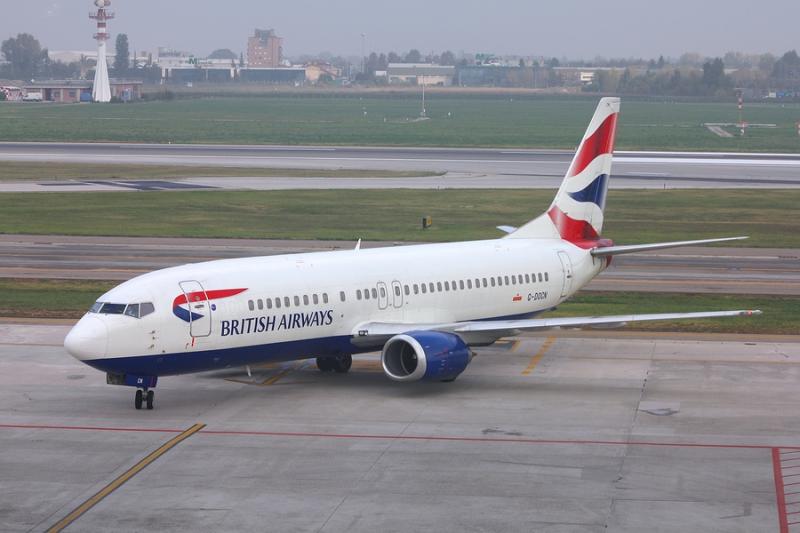 British Airways plane on Italian runway