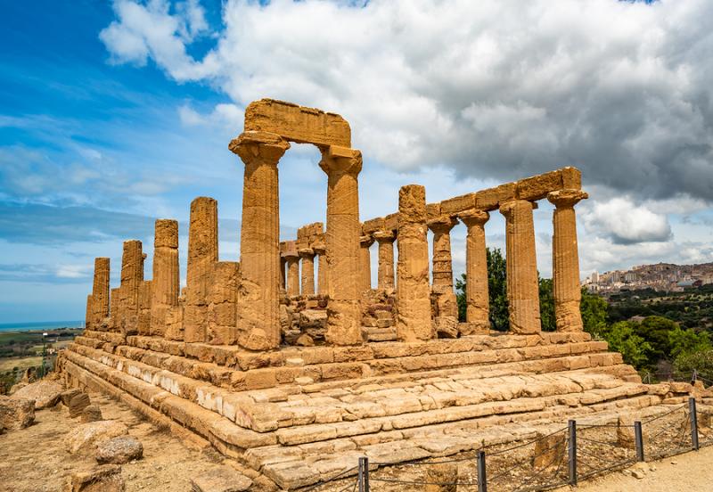 Temple of Juno in the Valley of the Temples Agrigento Italy