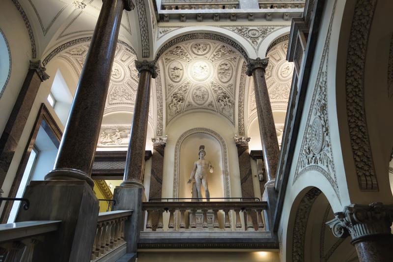 Staircase inside Palazzo Braschi museum in Rome