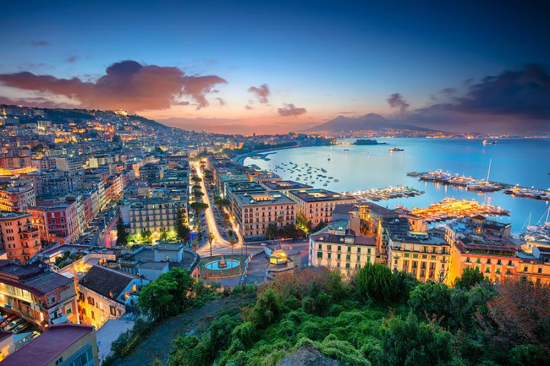Cityscape of Naples Italy