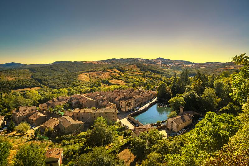 The village of Santa Fiora in Tuscany