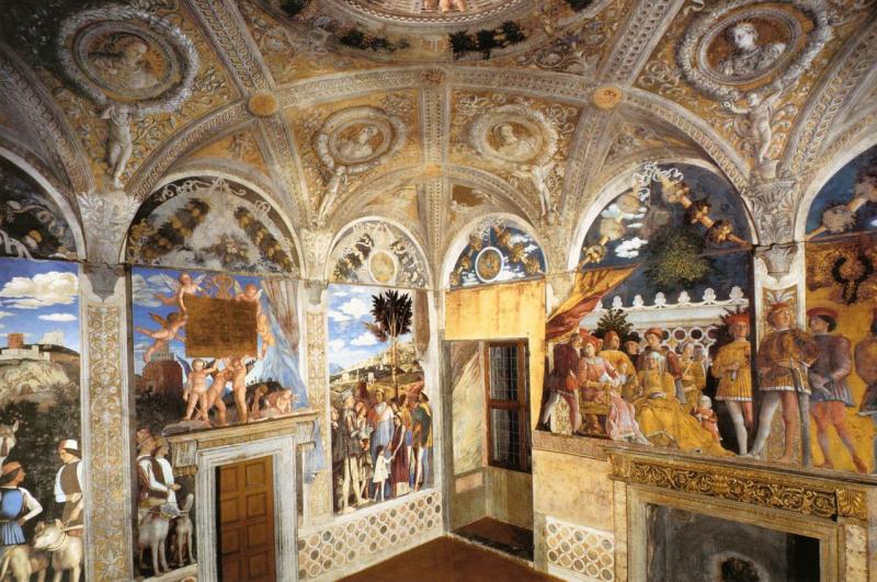 Mantegna - Ducal Palace, View of the west and north walls