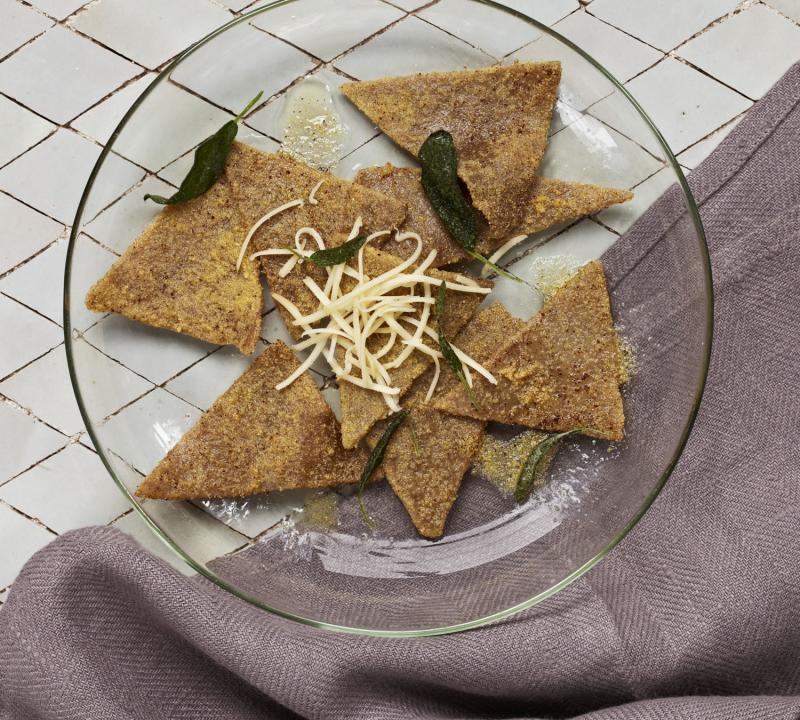 Blecs, a triangular shaped pasta specialty of the Friuli region - photo courtesy of Francine Segan