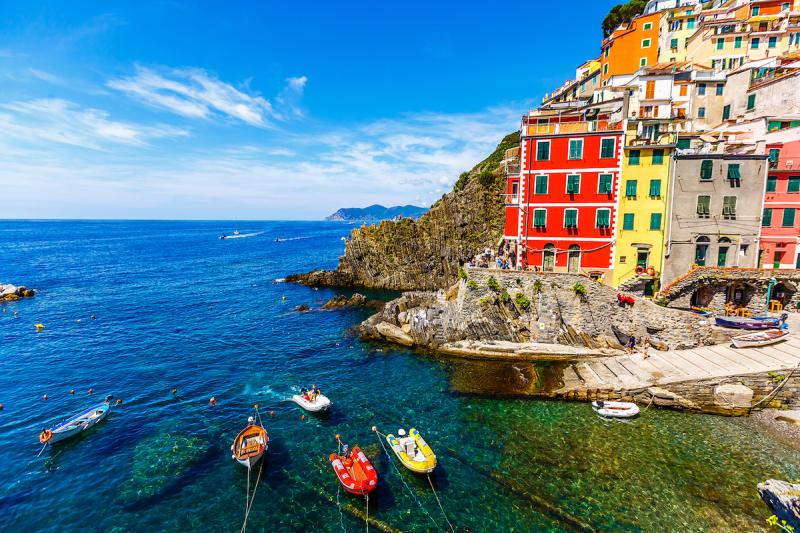 The beautiful town of Riomaggiore.