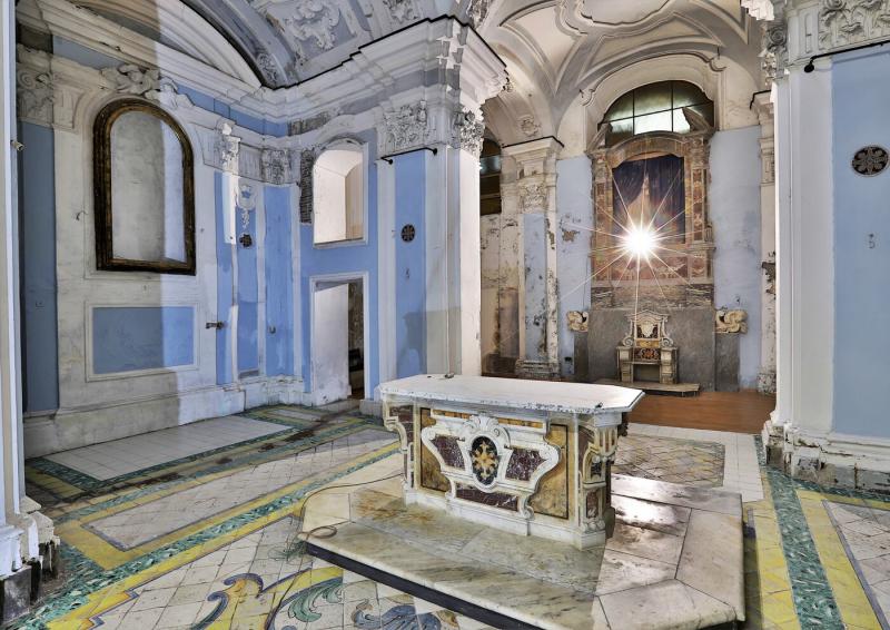Interior of the Church of Carminiello in Toledo, Naples