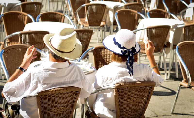 Older couple in Venice