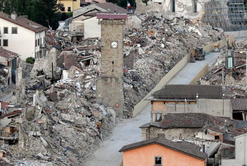 Amatrice, a year after the earthquake Amatrice, central Italy earthquake