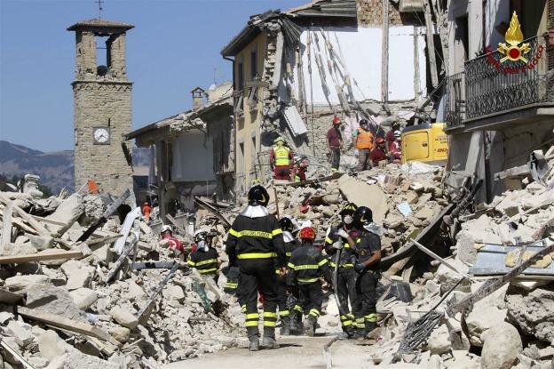 Amatrice after central Italy earthquake Italy earthquake