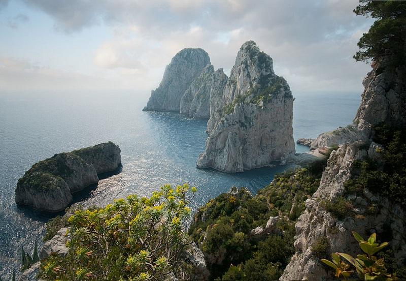 Premium Photo  Capri island and faraglioni at naples in italy