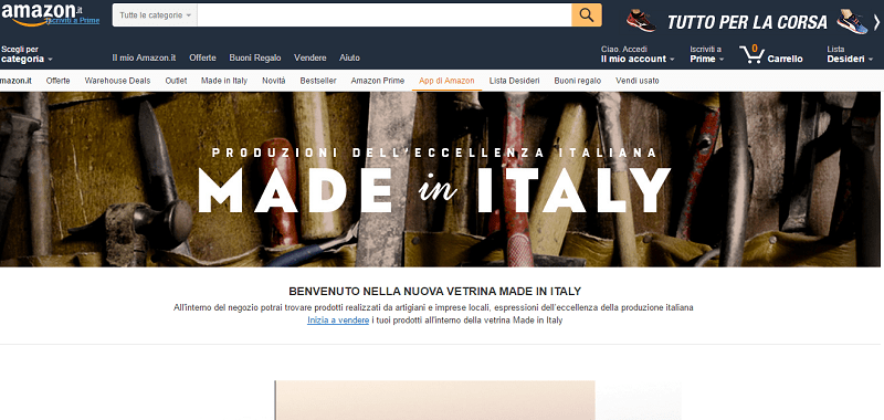 Launches Made-In-Italy Store