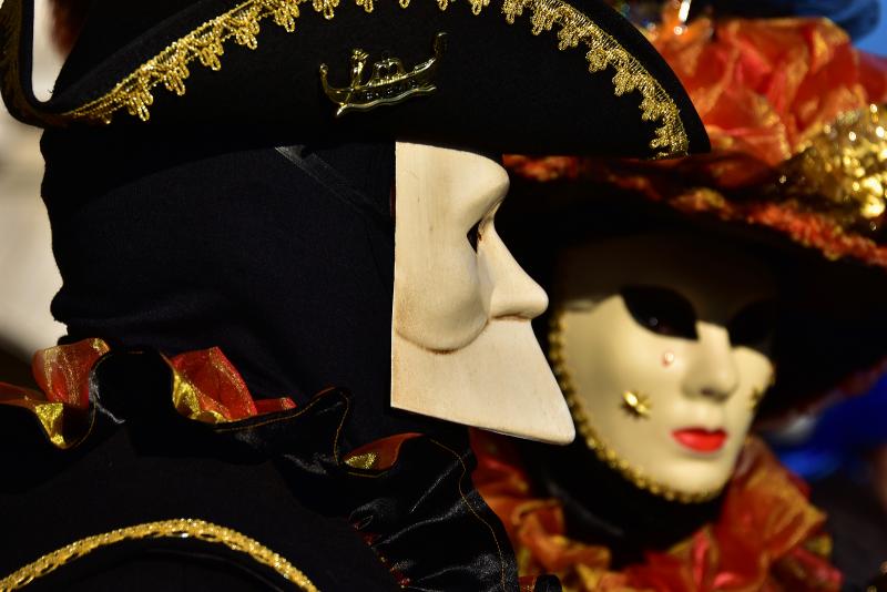 Typical Venetian Masks at Venice Carnival