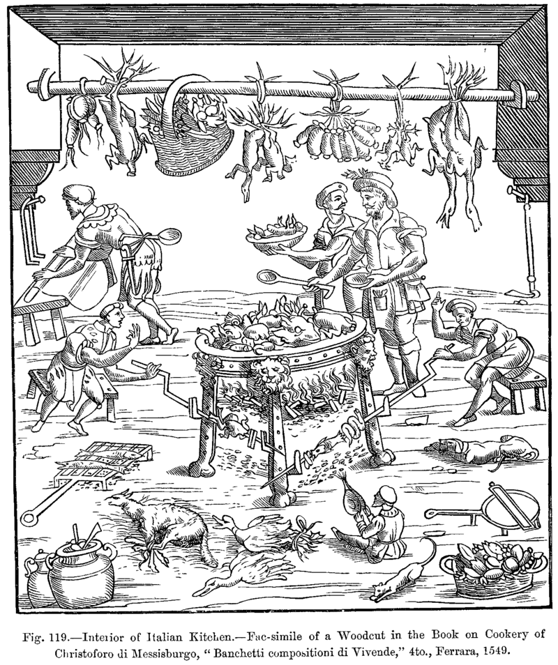 Italian Kitchen in the Renaissance Depiction of an Italian Kitchen in the Renaissance