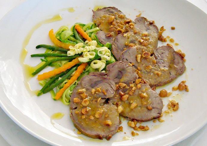Roast beef with Piedmont Hazelnuts Arrosto alle nocciole delle langhe