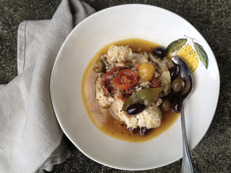italian recipe Overnight Swordfish Stew
