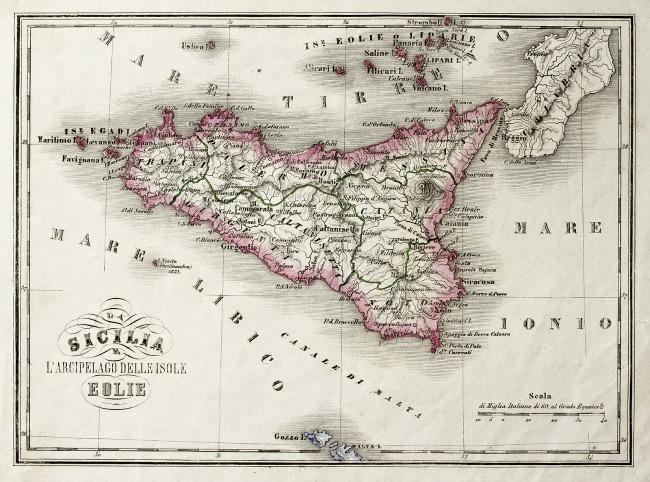 Sicily old map