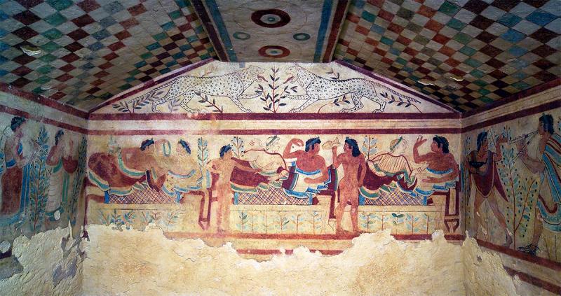 Tomb of the Leopards, Necropolis of Monterozzi Tarquinia, Lazio