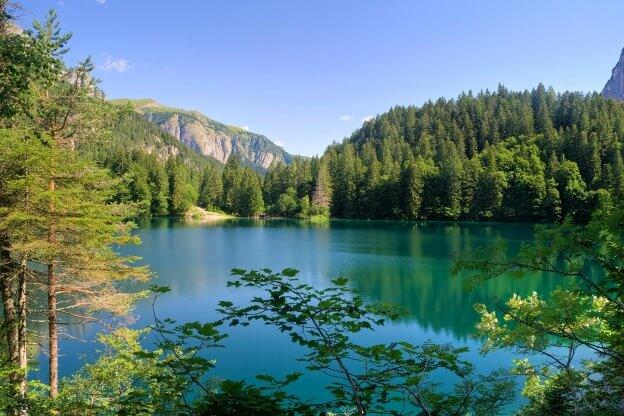 Lago di Tovel, Trentino Tovel Lake, Trentino, Italy