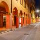 Bologna's famous porticoes looking deserted at night
