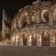 The world-famous Arena di Verona on an empty square