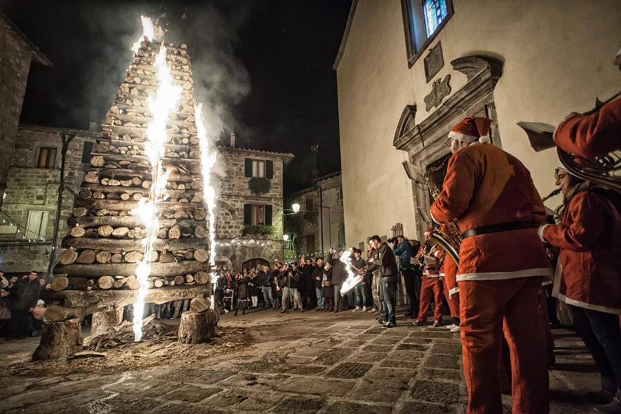 Christmas lights Abbadia San Salvatore Christmas lights Italy