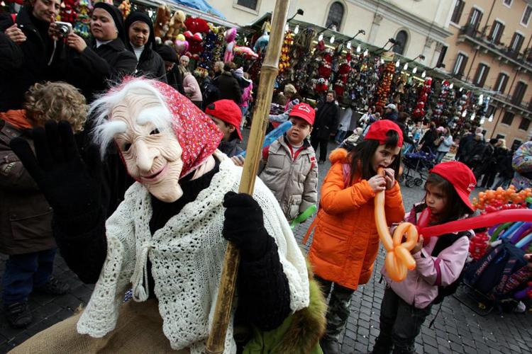 La Befana, pictured in Le Marche, Italy