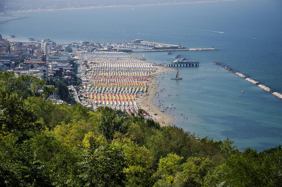 Gabicce beach Italian beaches by train