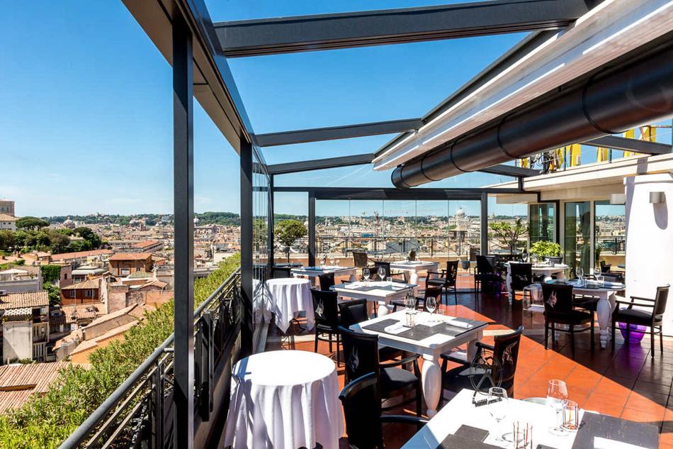 rooftop bars restaurants in Rome
