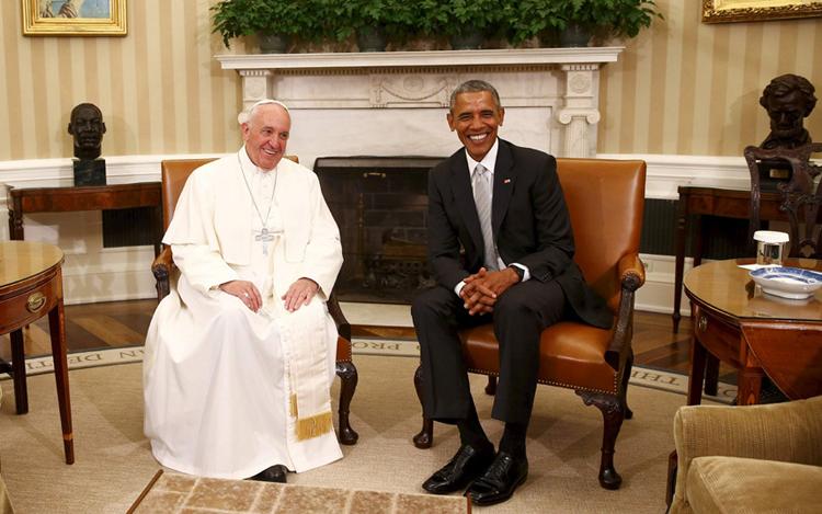 Pope Francis with Obama