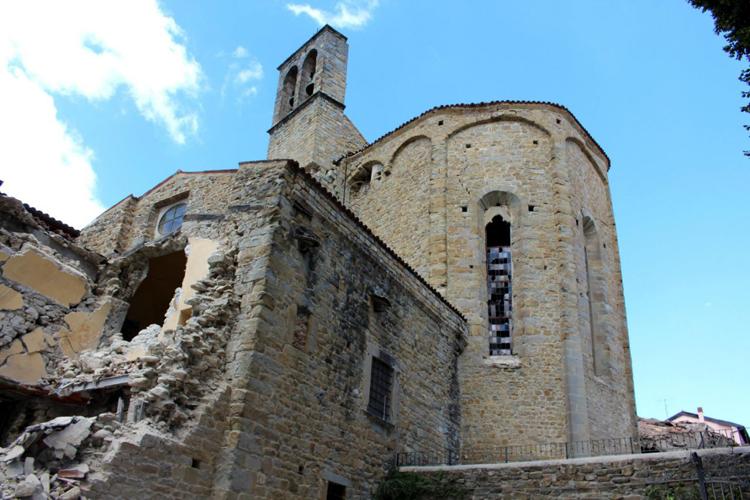 San Francesco church Amatrice central Italy earthquake