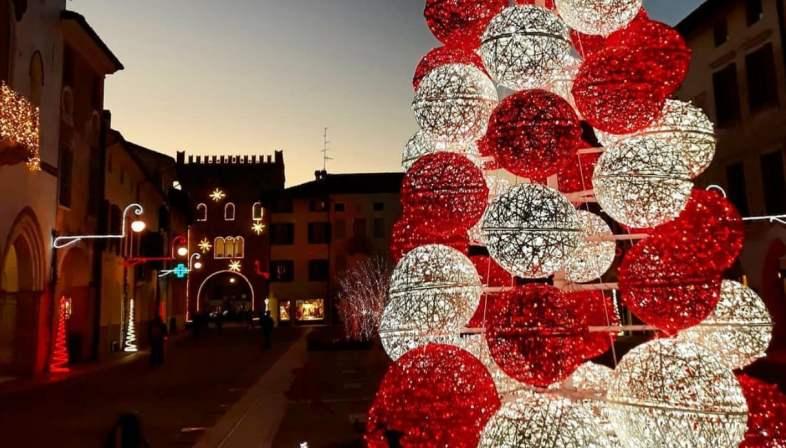 Christmas tree in San Vito al Tagliamento, Italy