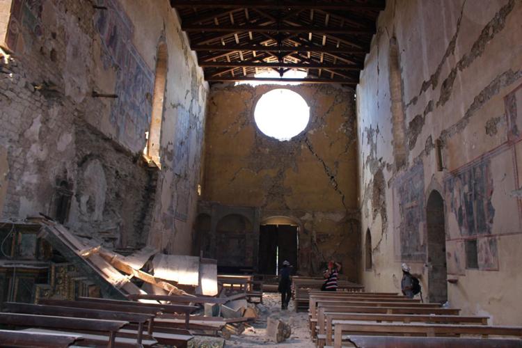 San Francesco church Amatrice central Italy earthquake