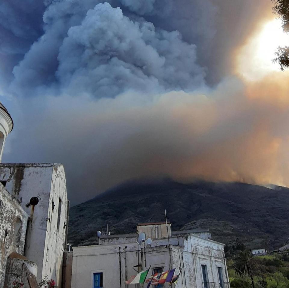 Stromboli volcano's July 2019 eruption Volcano Stromboli erupting