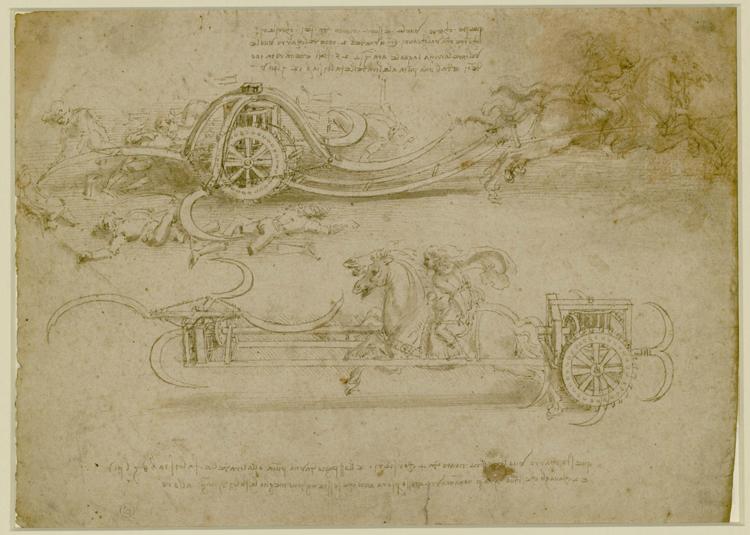 Studi di carri d’assalto falcati, Leonardo Studi di carri d’assalto falcati