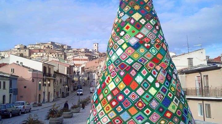 Christmas tree in Trivento, Molise, Italy