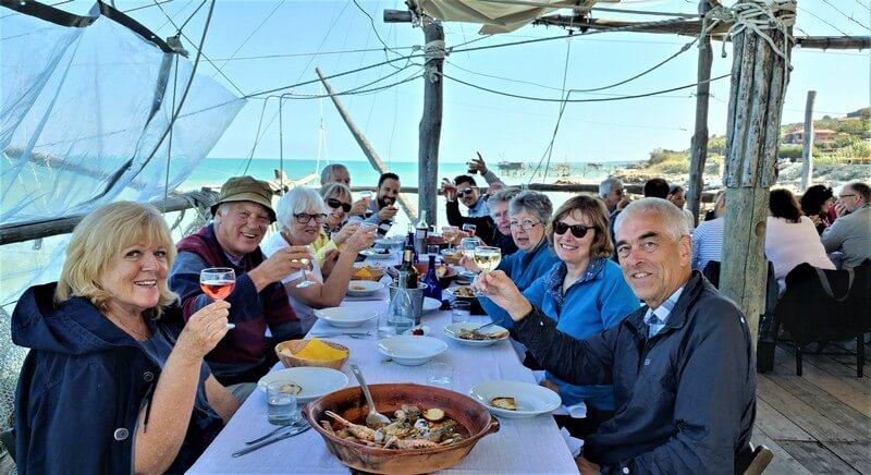 eating at trabocchi