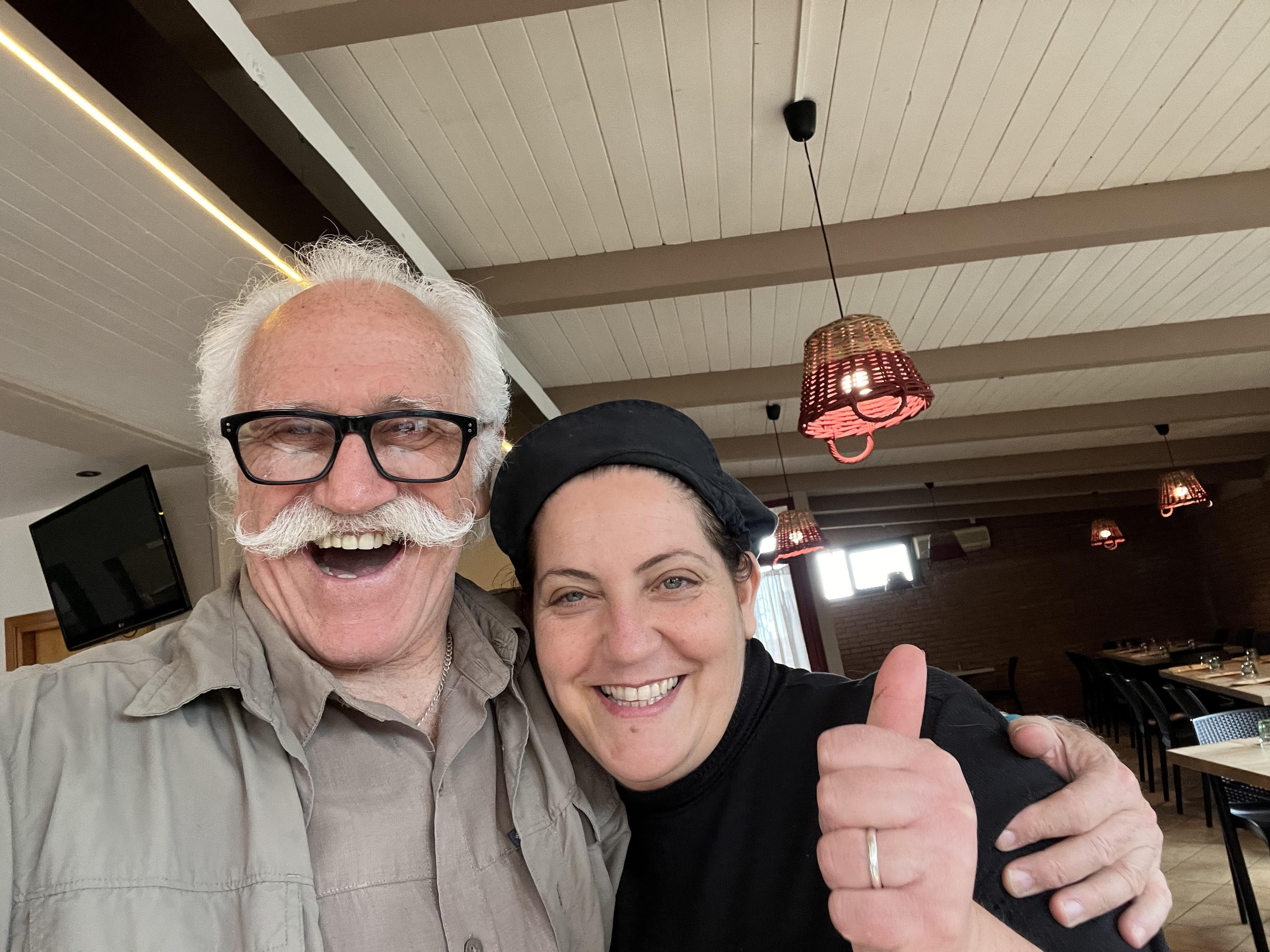 Joe Cairo with Marcella Scornavacca, Chef and Head of Culinary Instruction at La Cuoca Calabrese